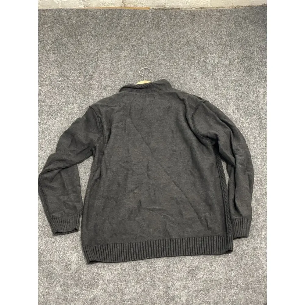 Trash Nouveau Sweater Men’s Slim XL Shawl Collar Black Knit Classic N45